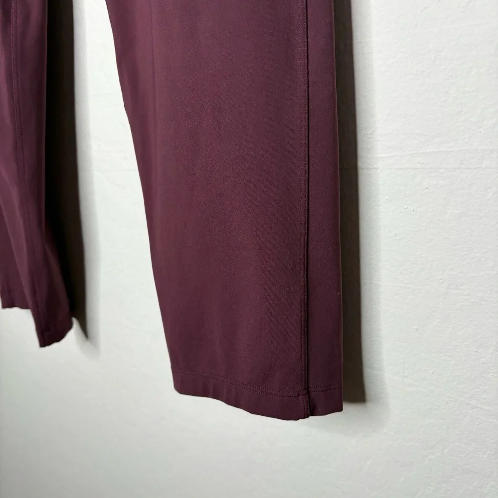 Lululemon Keep Moving Pants Cassis Burgundy Size 6 High Rise Tapered Lightweight